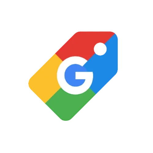Logo de Google sobre una etiqueta de precio.