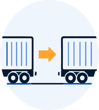 Ícono de cross-docking