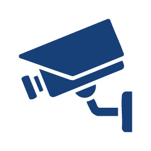 Silueta de una cámara de seguridad.