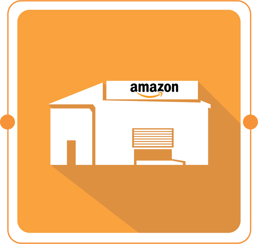 Ícono de entrega rápida a los Centros de Fulfillment de Amazon, que asegura que la mercancía llegue dentro de 2-3 días del envío.