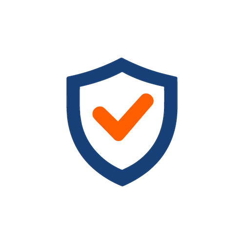 Icono de un escudo con una marca de verificación dentro, que simboliza seguridad o protección.